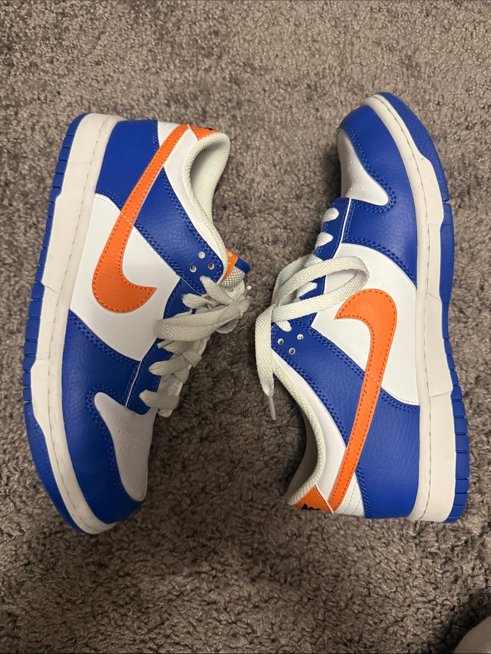 Nike Kids Low-Top Sneakers in Blue, White & Orange